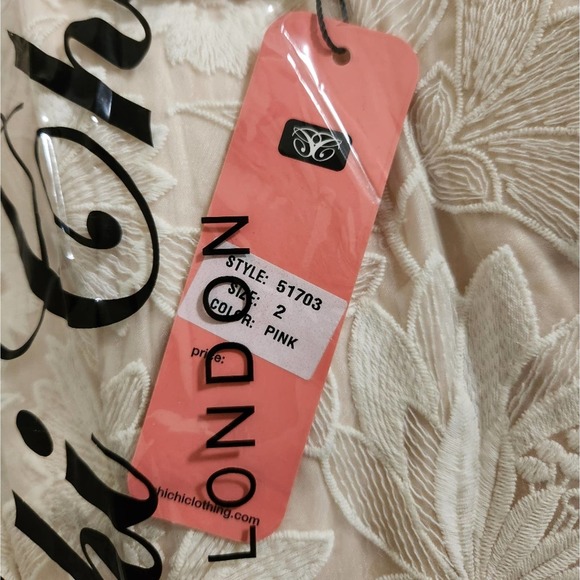NWT Chi Chi London A Love Above The Rest Dress in Blush Pink Size 2 - Picture 9 of 9